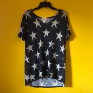 Crochet navy star top